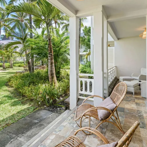 senior seaview suite adult-only with terrace direct access to beach at heritage le telfair