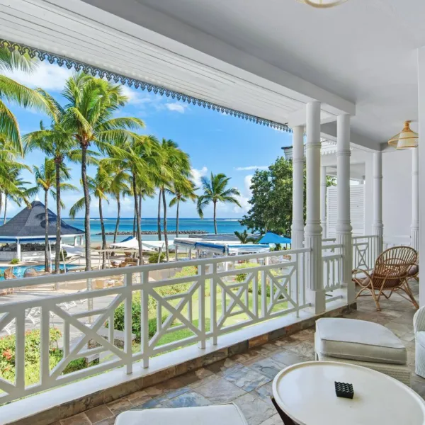 senior suite with private balcony overlooking the ocean