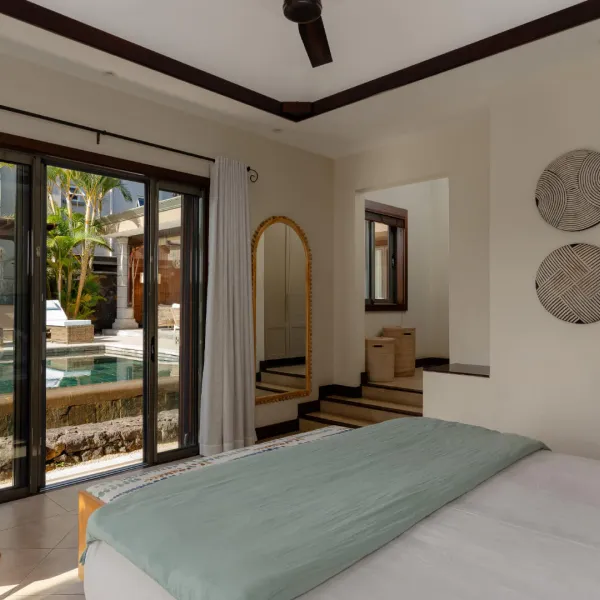 villa allamanda bedroom with pool view