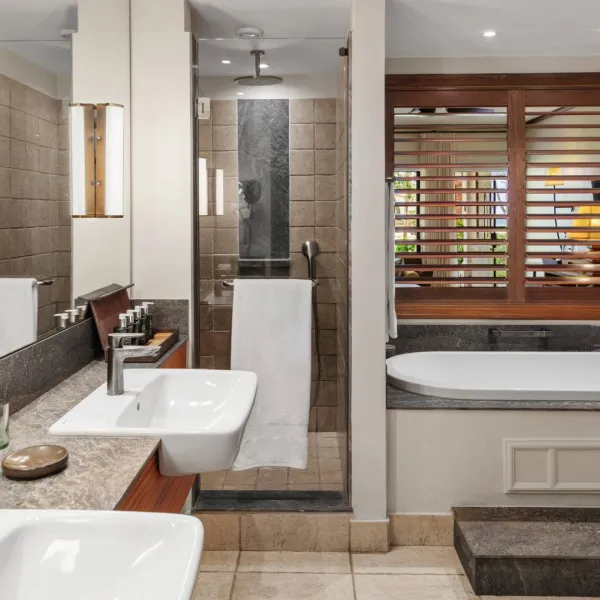  deluxe beach view room with luxury ensuite bathroom