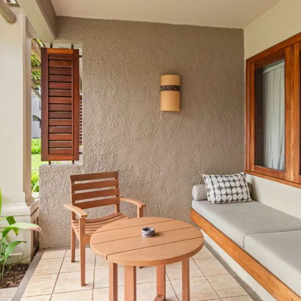 deluxe garden view with private terrace and  corner couch
