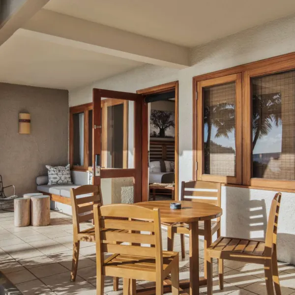 senior suite with terrace and relaxing outdoor space providing direct access to beach