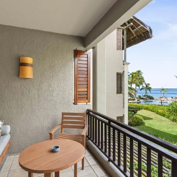 Deluxe sea view room with private balcony overlooking the ocean