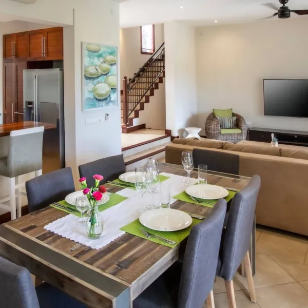 dining room and kitchen area villa poolview heritage the villas