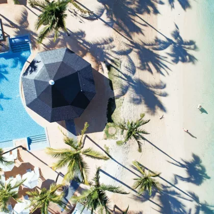 Heritage Le Telfair Aerial beach view 