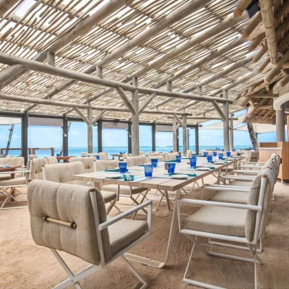 Infinity Blue Beachfront restaurant Heritage Awali 