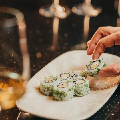 Heritage Le Telfair: Sushi plate at Gin'Ja Restaurant