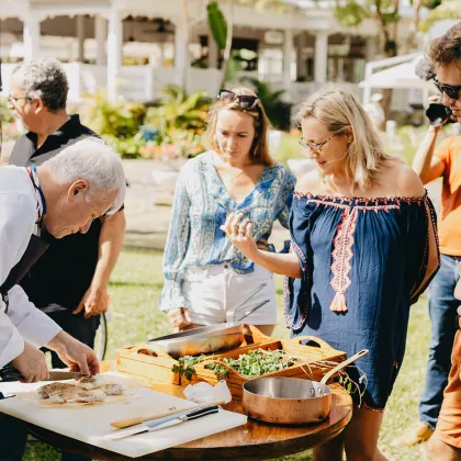 Chef Cooking Live Sustainability week mauritius