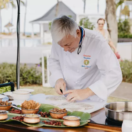 Chef Tetedoie Cooking outdoor Heritage Le Telfair