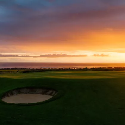 Sunset at La Réserve Golf Links Mauritius