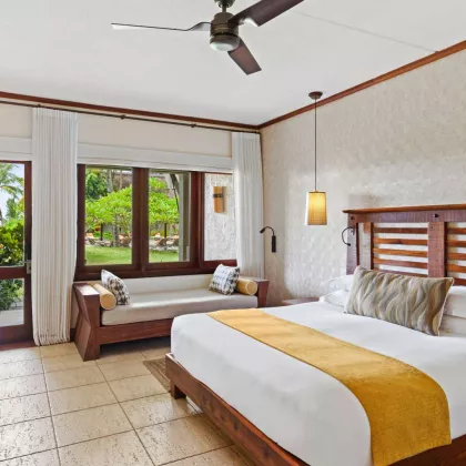 deluxe sea view room with african inspired decor interior