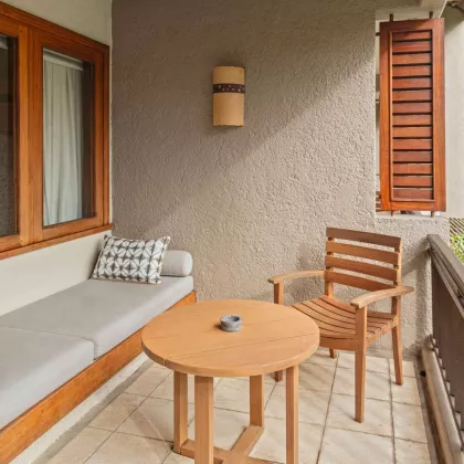 deluxe room overlooking tropical gardens with private balcony