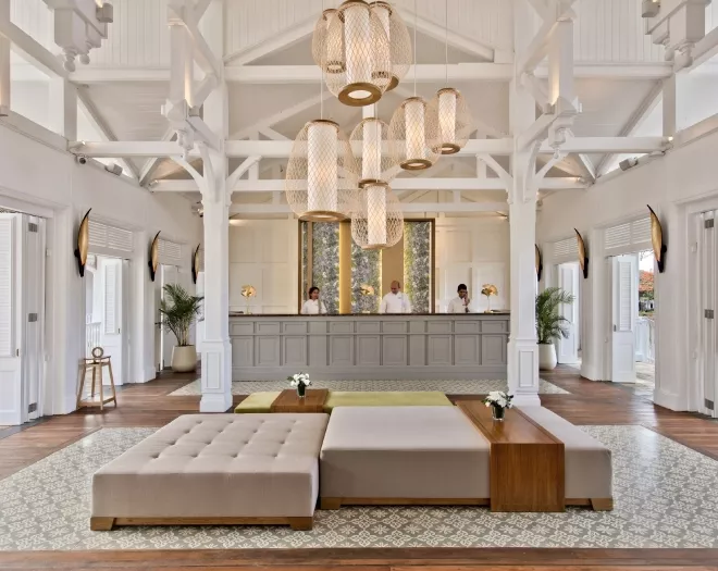 a view over the reception of heritage le telfair