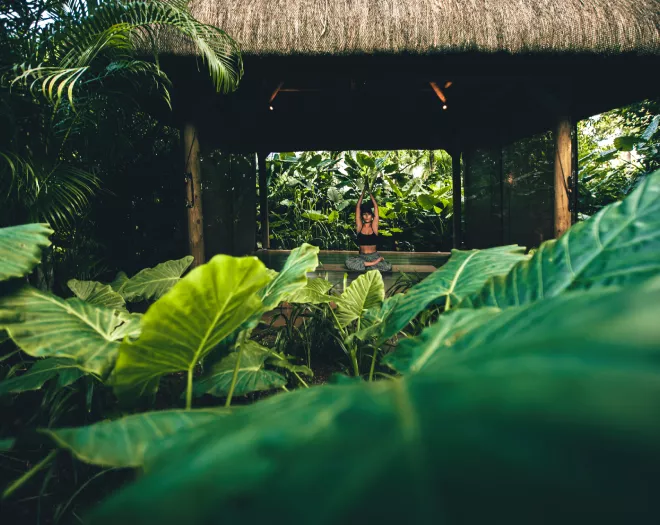 wellness calendar heritage resorts mauritius outdoor yoga  