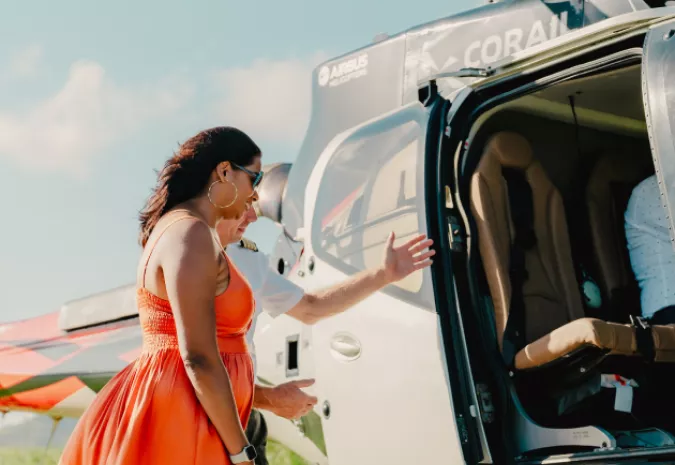 helicopter guided tour southern mauritius