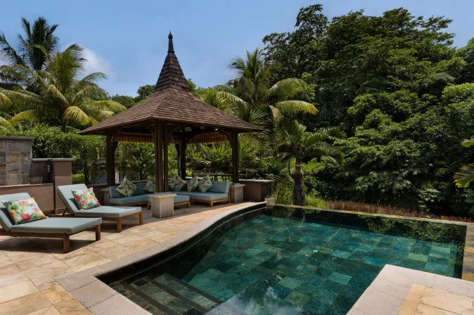 villa bois dentelle with terrace exterior poolview