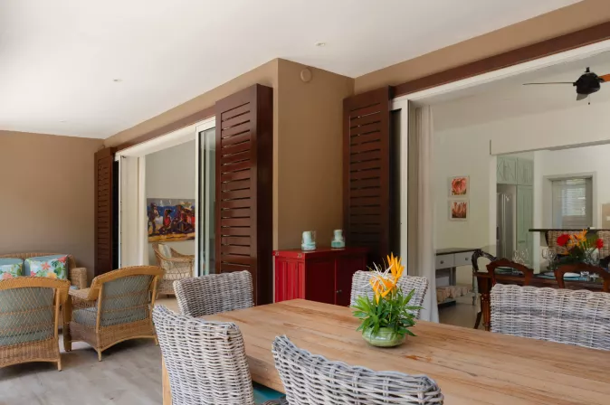 villa bois dentelle with terrace poolview