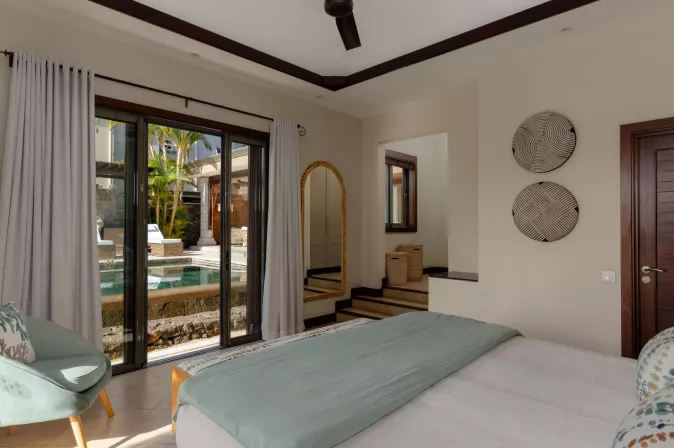 villa allamanda bedroom with pool view