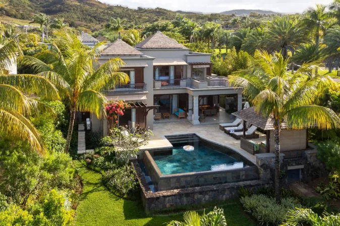 aerial view of the villa baume at heritage the villas