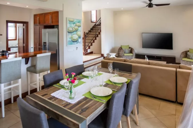 dining room and kitchen area villa poolview heritage the villas