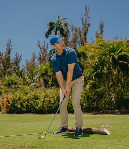 Practice your shots at the premier golf facility in Mauritius